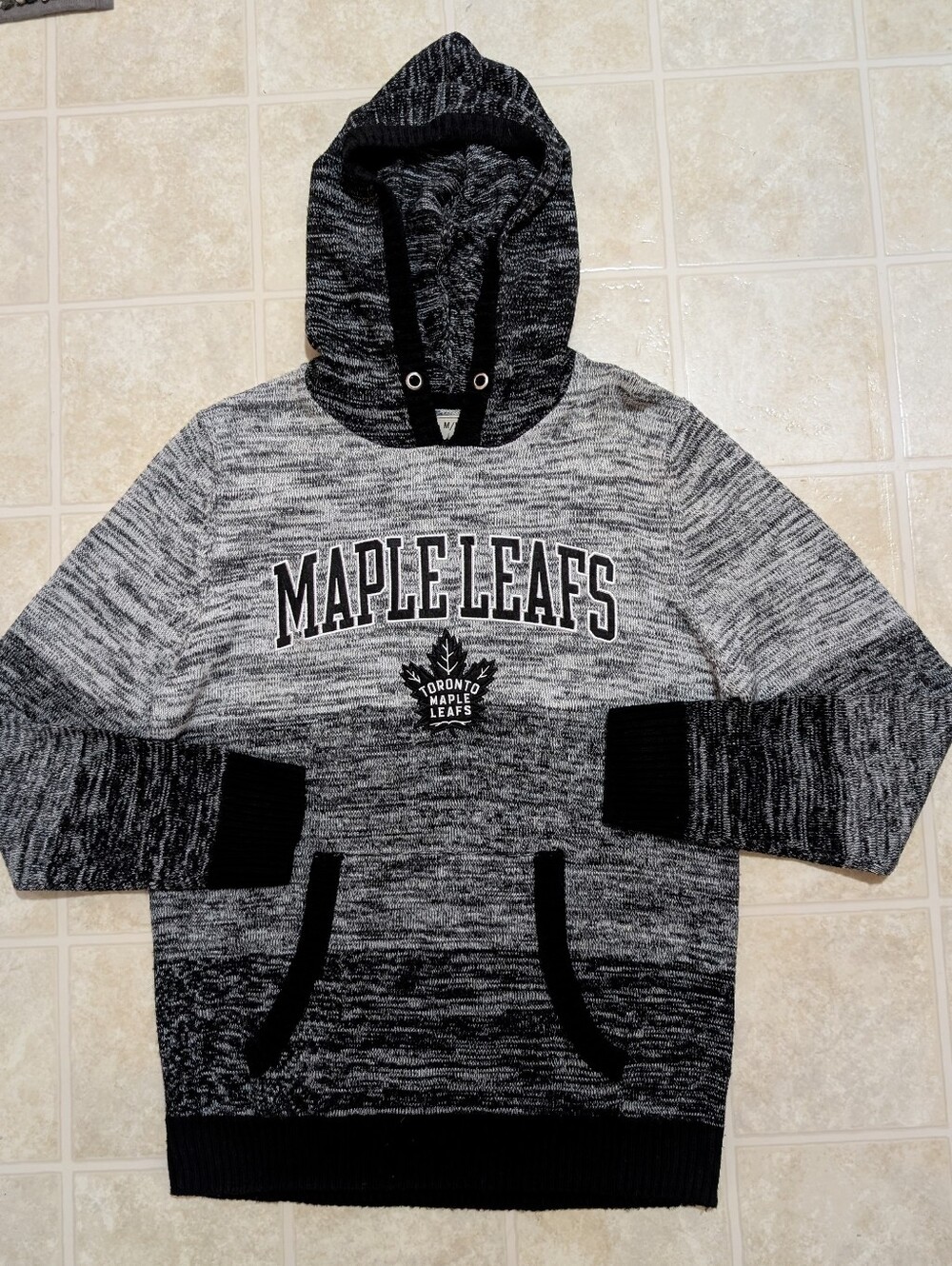 NHL Official Licenced - Toronto Maple Leafs Knitted Pullover Hoodie, Size M